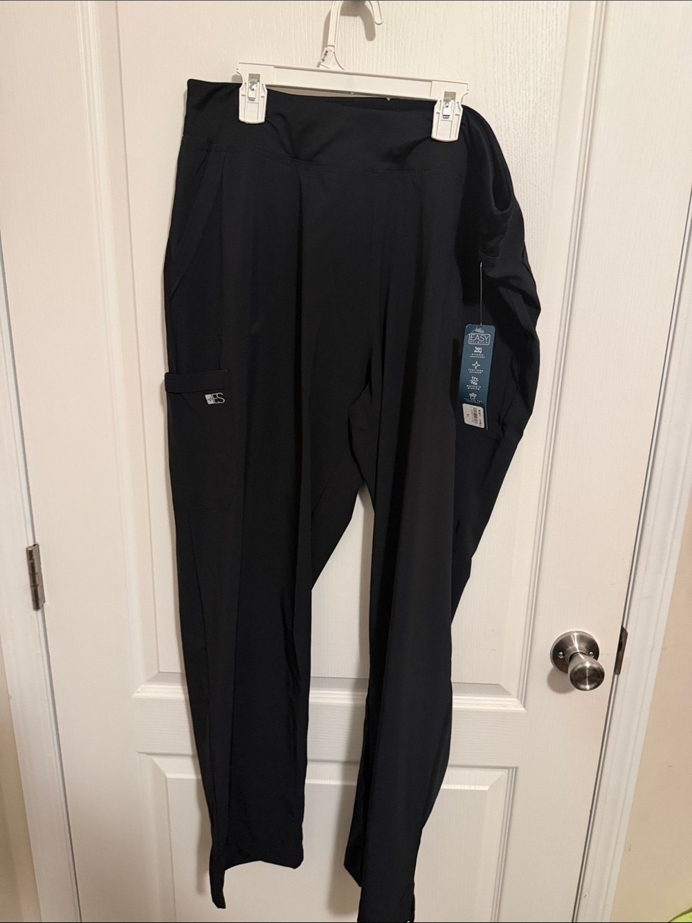 Easy Stretch Scrub Pants Straight Leg Black XL NWT